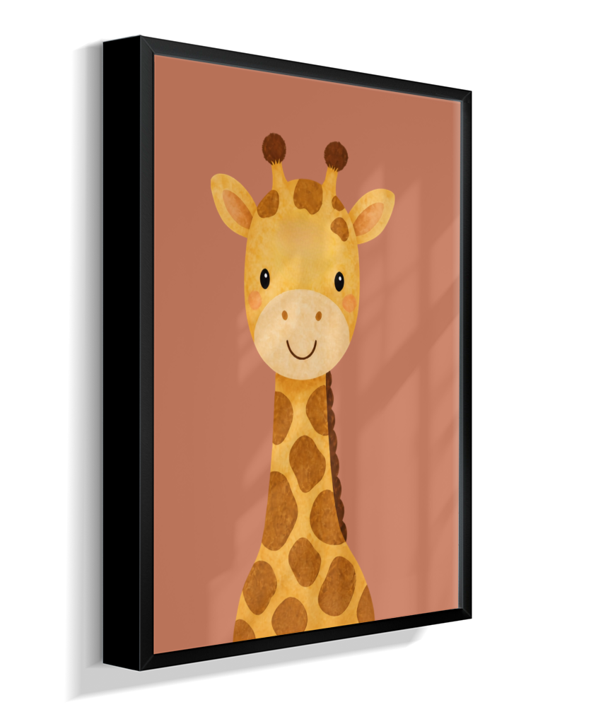 Girafa perfil (fundo rose)