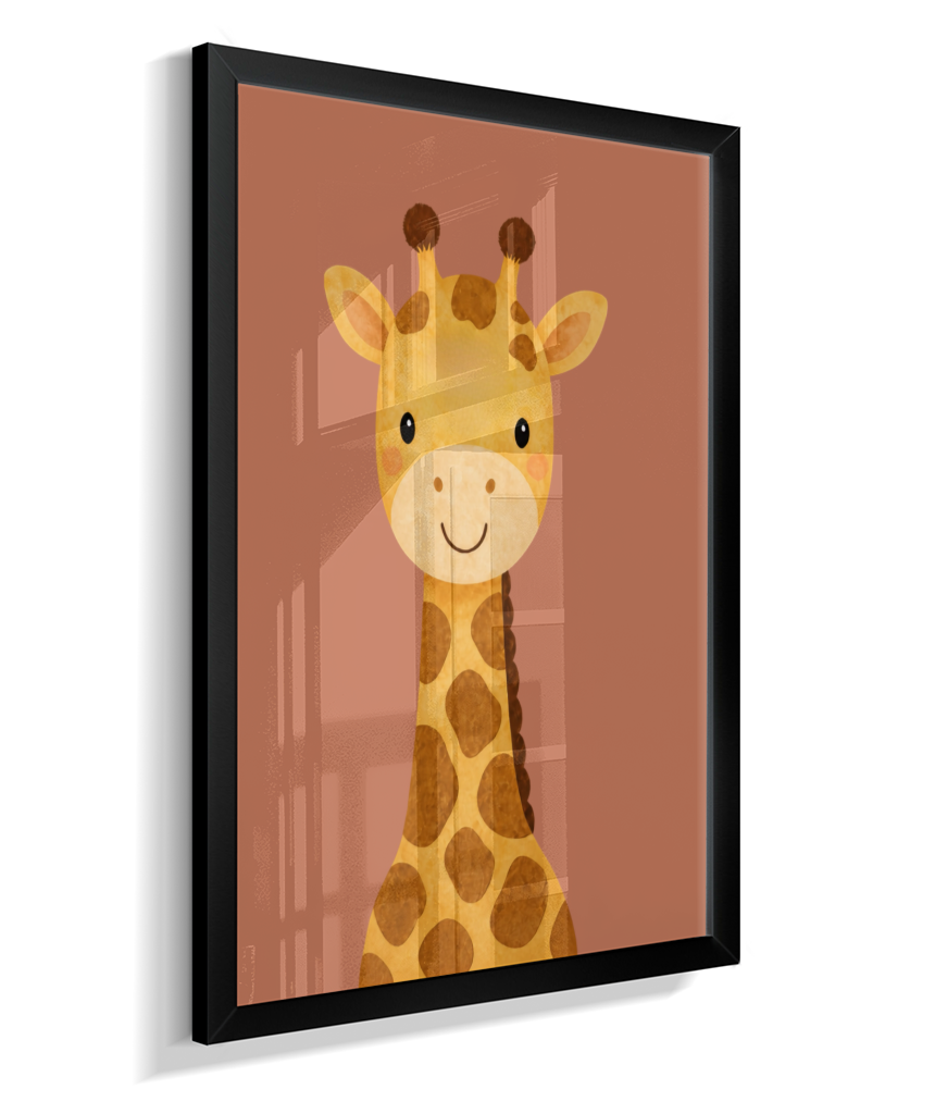 Girafa perfil (fundo rose)