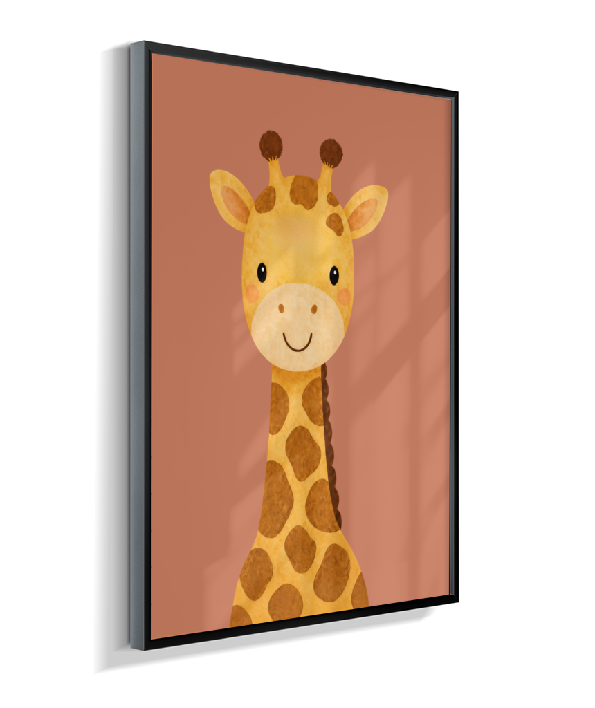 Girafa perfil (fundo rose)