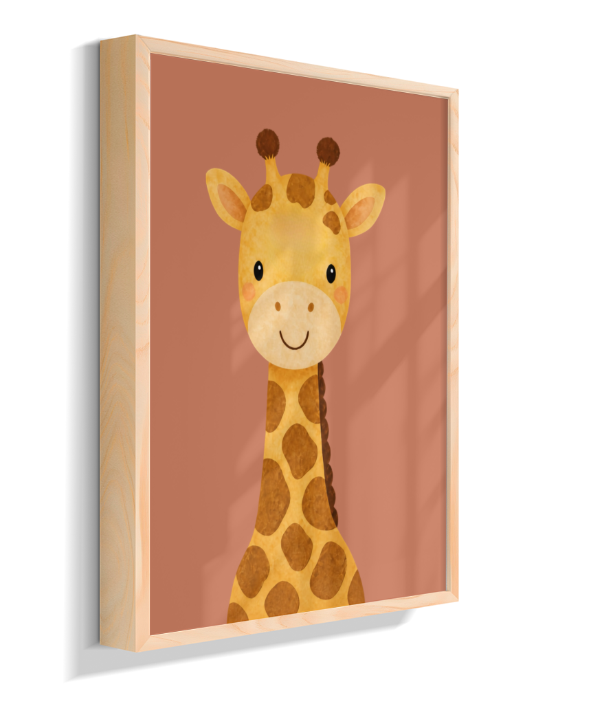Girafa perfil (fundo rose)
