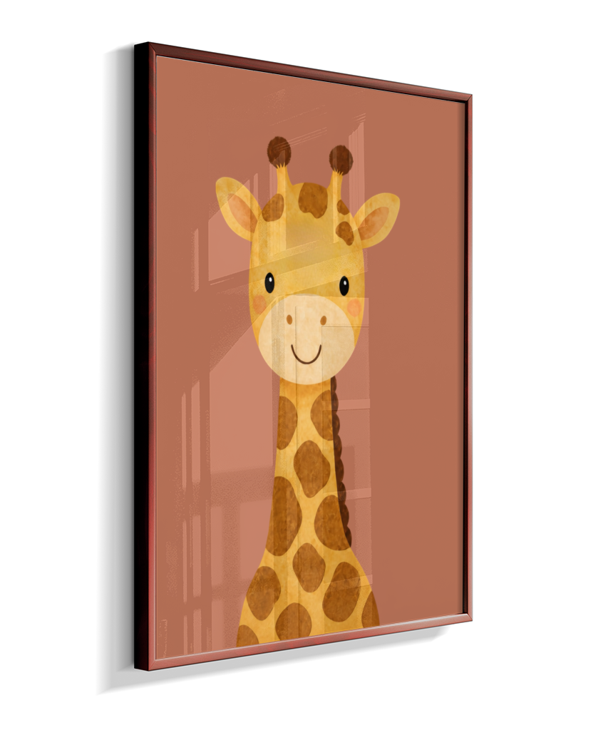 Girafa perfil (fundo rose)