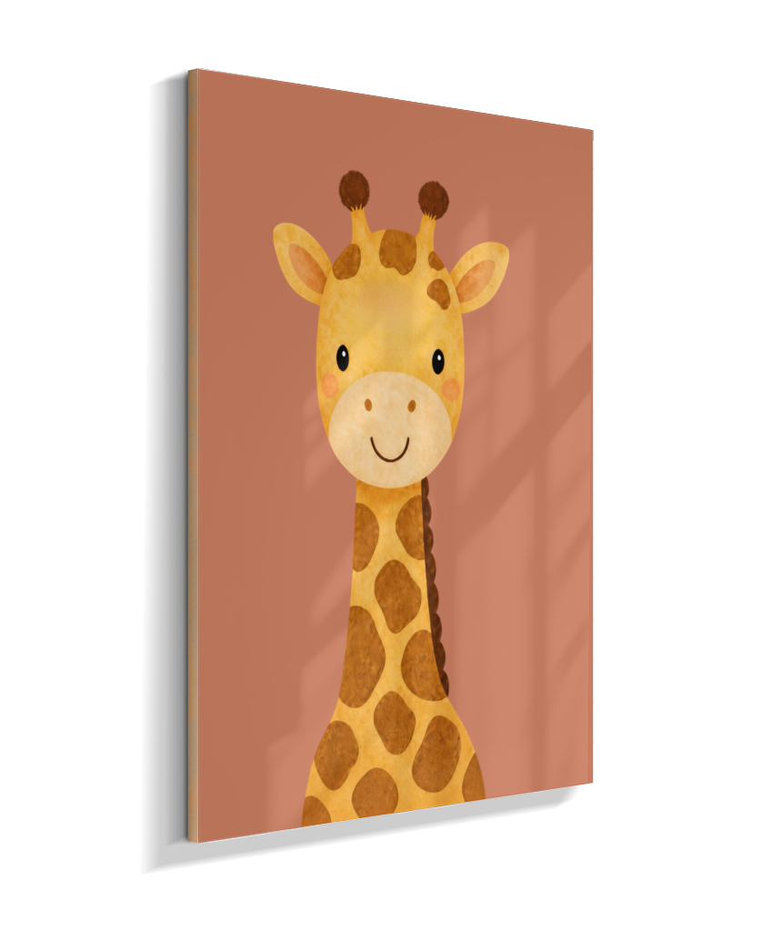 Girafa perfil (fundo rose)