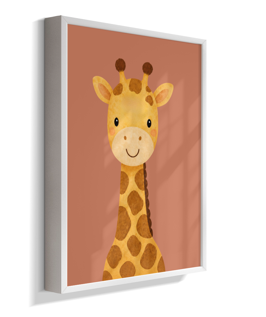 Girafa perfil (fundo rose)