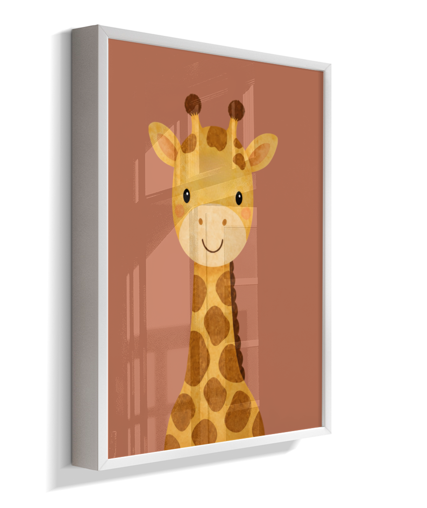 Girafa perfil (fundo rose)
