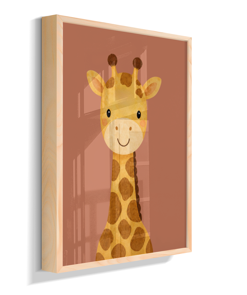 Girafa perfil (fundo rose)