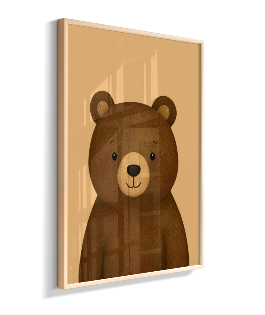 Urso perfil (fundo amarelo)