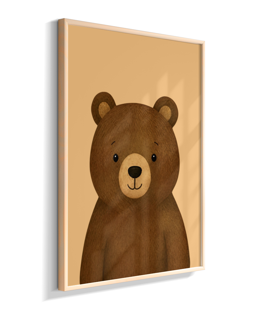 Urso perfil (fundo amarelo)