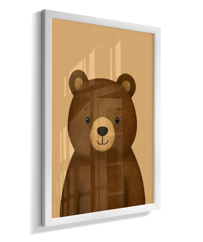Urso perfil (fundo amarelo)
