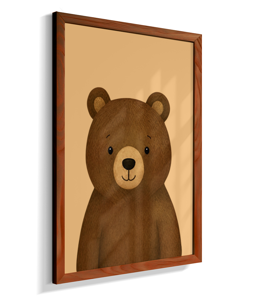 Urso perfil (fundo amarelo)