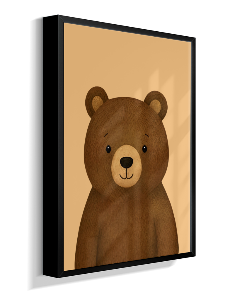 Urso perfil (fundo amarelo)