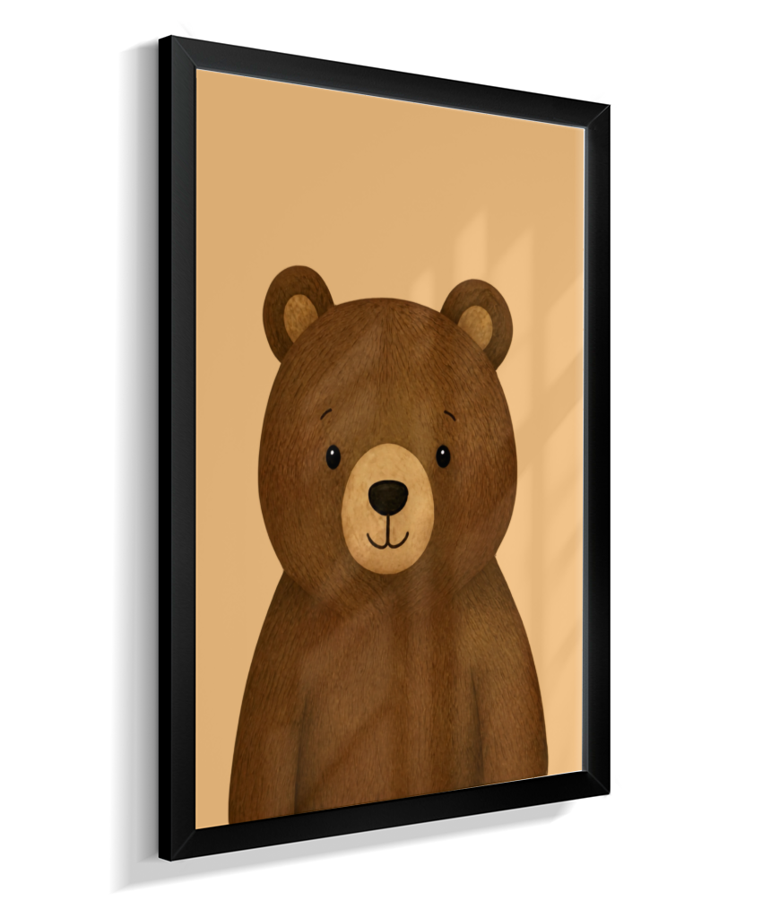 Urso perfil (fundo amarelo)
