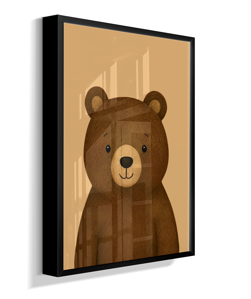 Urso perfil (fundo amarelo)
