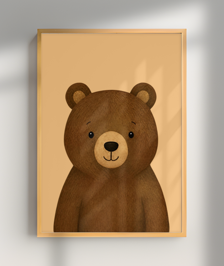 Urso perfil (fundo amarelo)