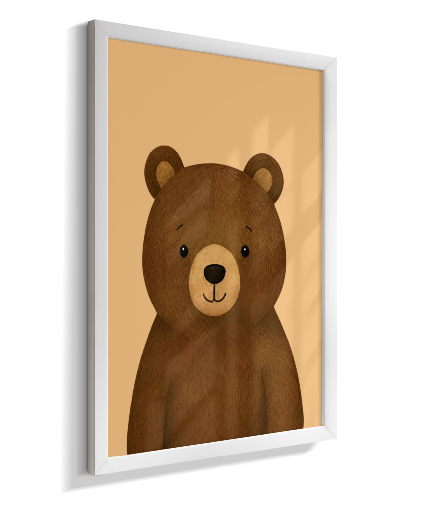 Urso perfil (fundo amarelo)