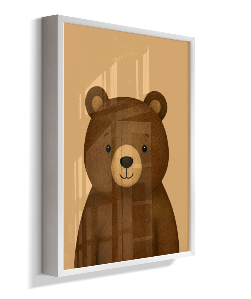Urso perfil (fundo amarelo)