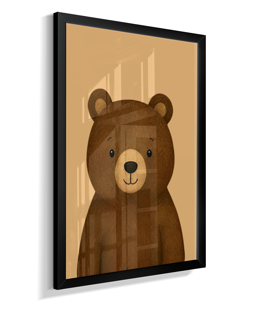 Urso perfil (fundo amarelo)
