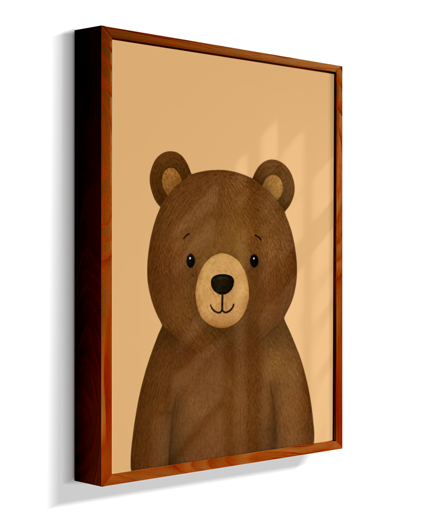 Urso perfil (fundo amarelo)