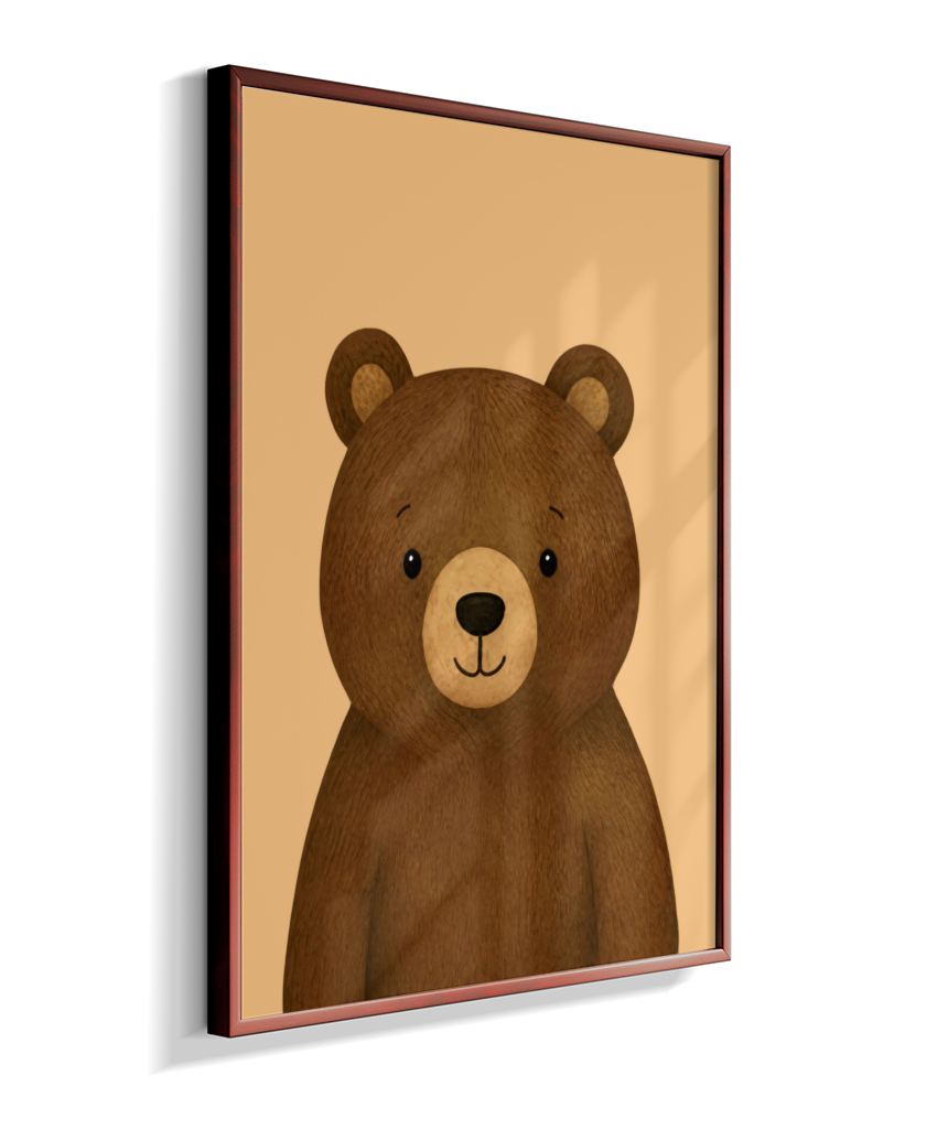 Urso perfil (fundo amarelo)