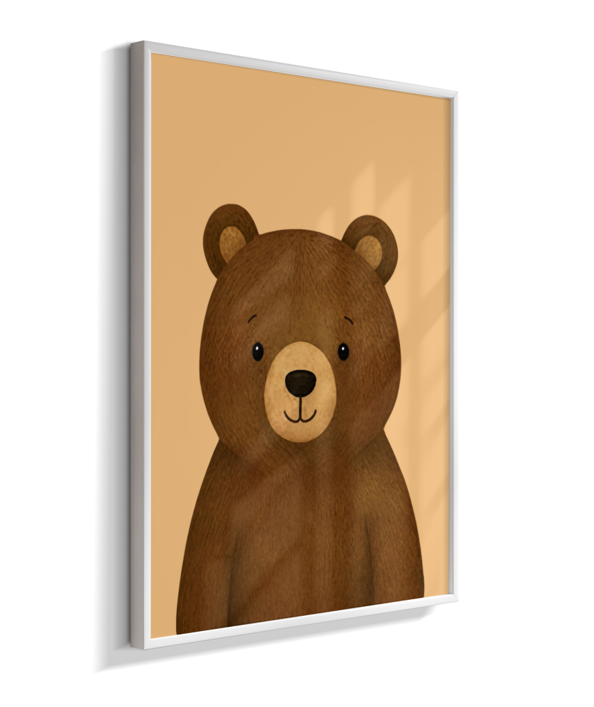 Urso perfil (fundo amarelo)