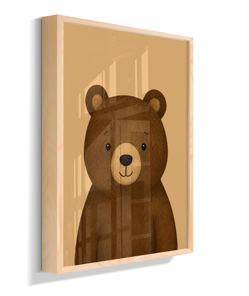 Urso perfil (fundo amarelo)