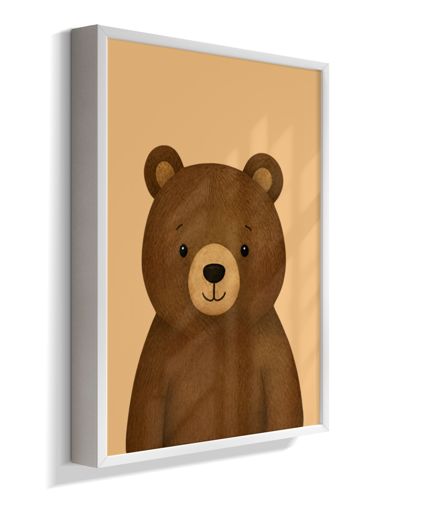 Urso perfil (fundo amarelo)