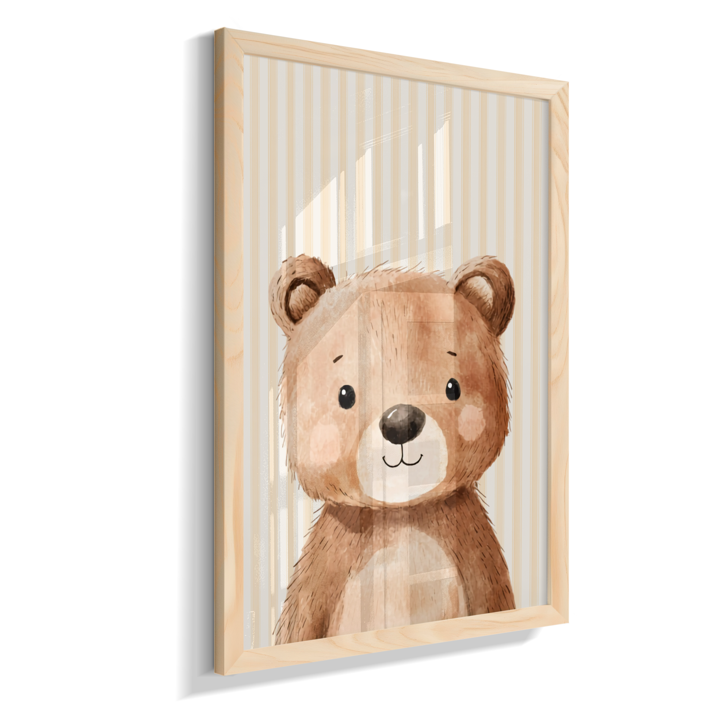 Urso perfil (fundo listrado)