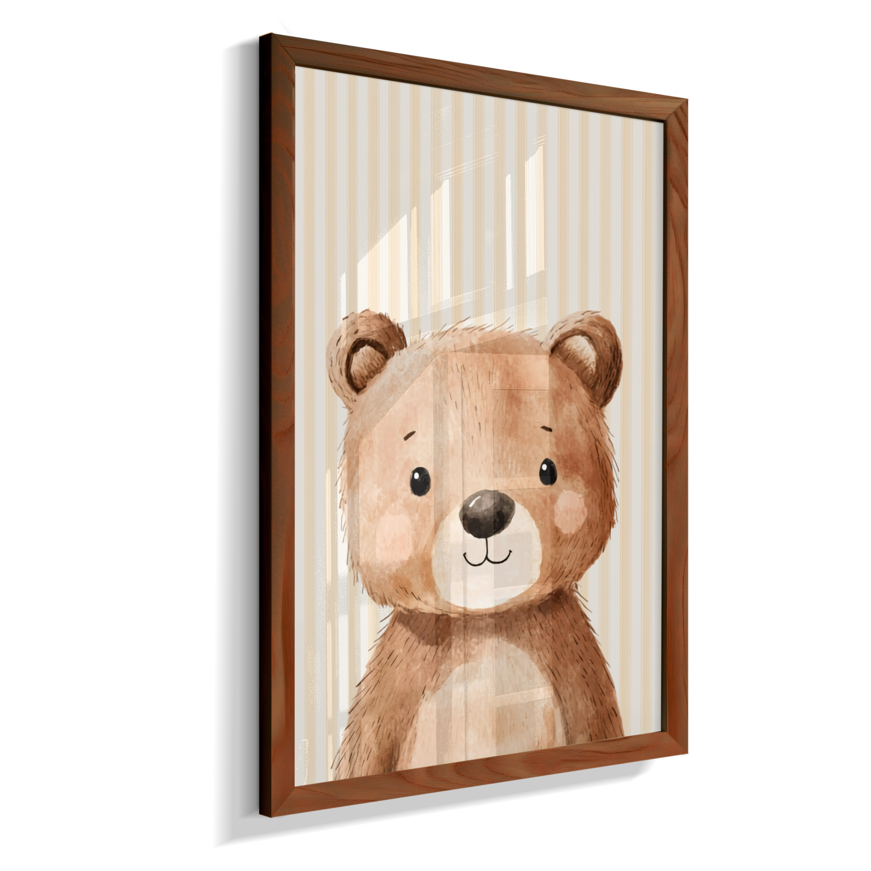 Urso perfil (fundo listrado)