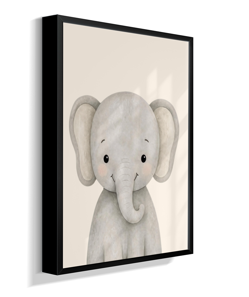Elefante perfil (fundo neutro)