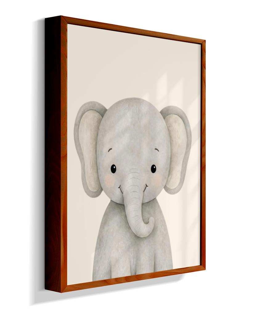 Elefante perfil (fundo neutro)
