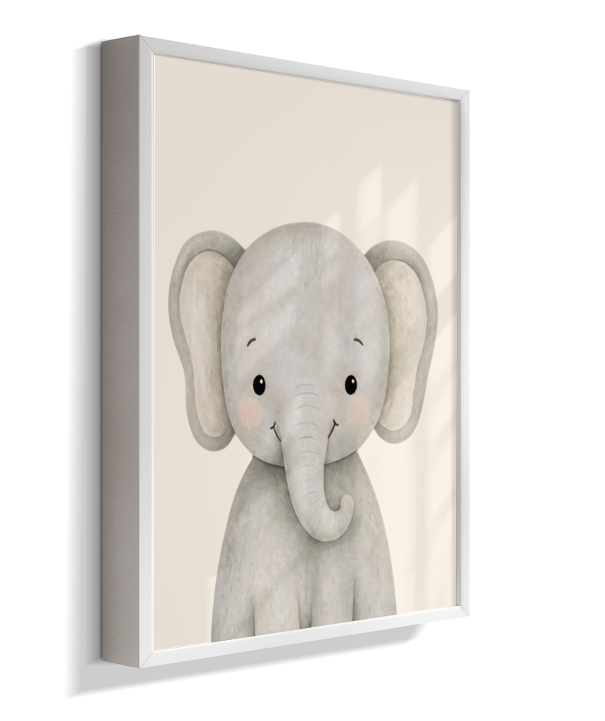 Elefante perfil (fundo neutro)