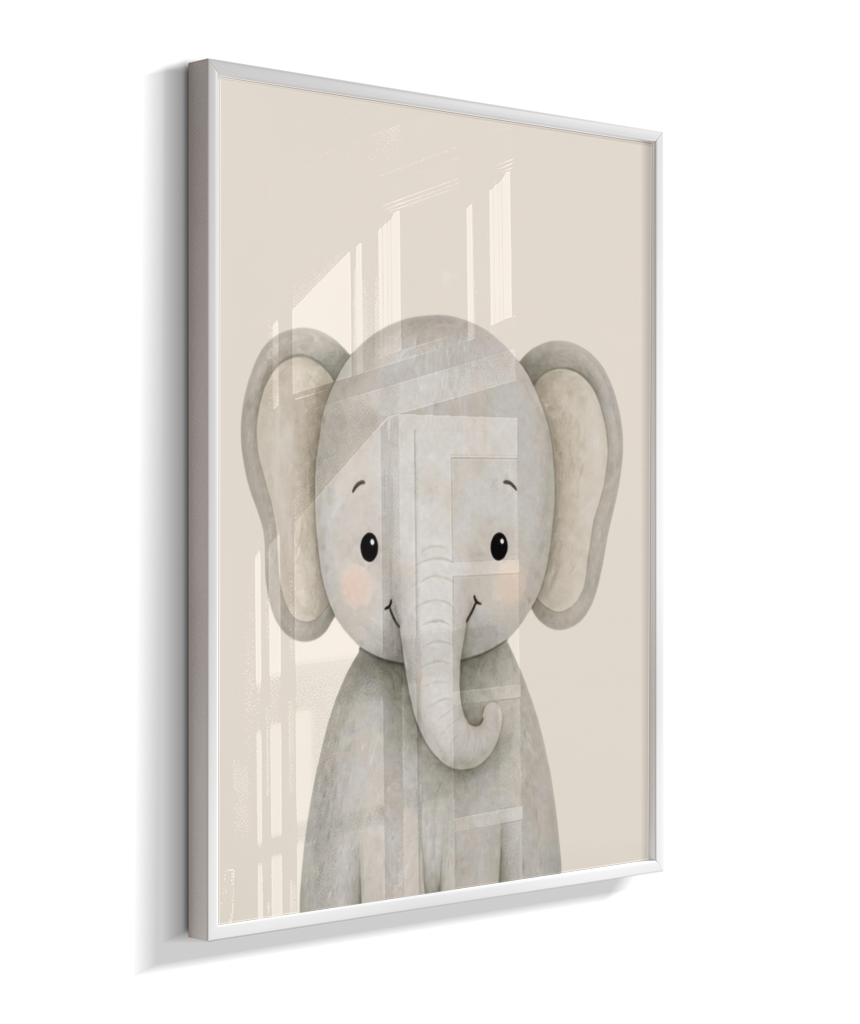 Elefante perfil (fundo neutro)