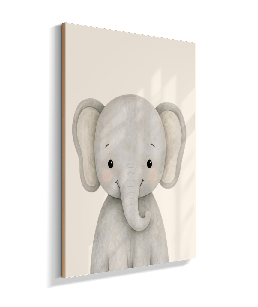 Elefante perfil (fundo neutro)