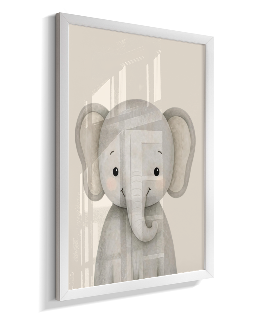 Elefante perfil (fundo neutro)