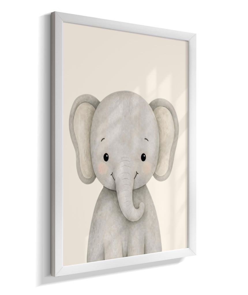 Elefante perfil (fundo neutro)