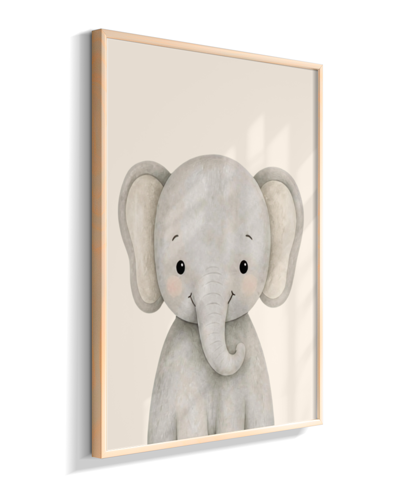 Elefante perfil (fundo neutro)