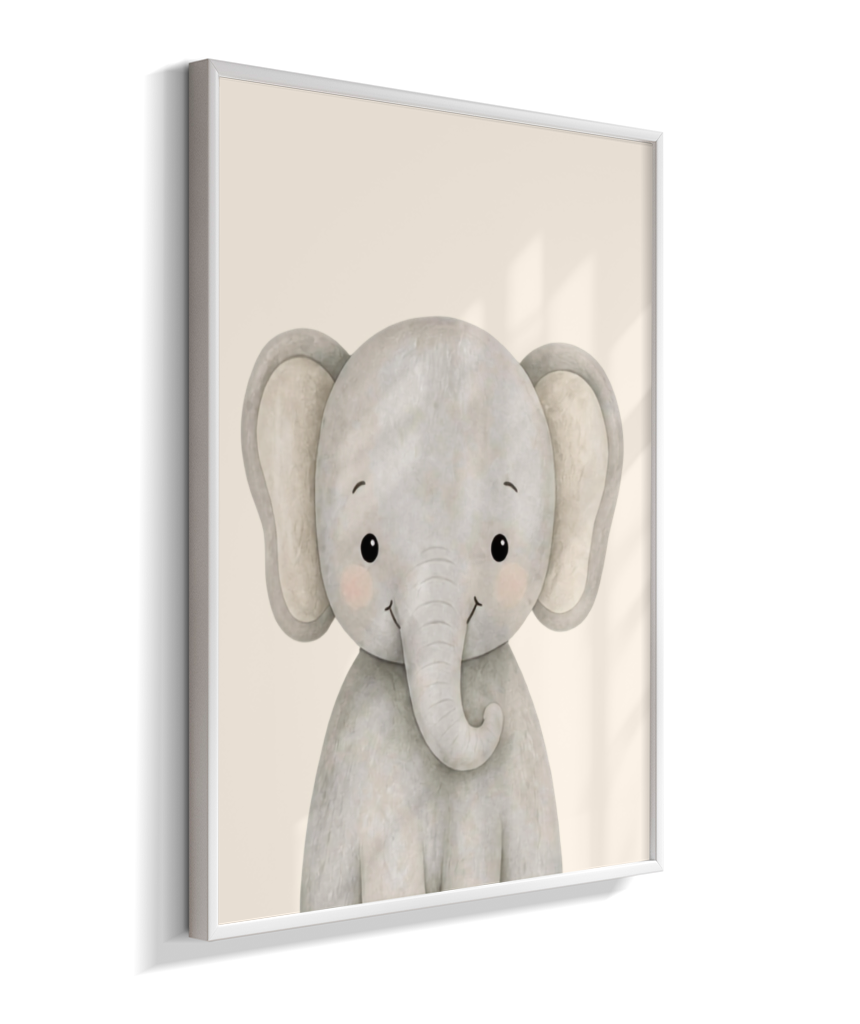 Elefante perfil (fundo neutro)