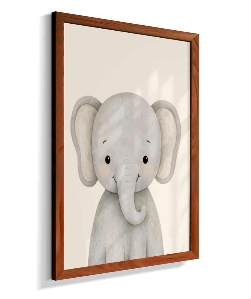 Elefante perfil (fundo neutro)