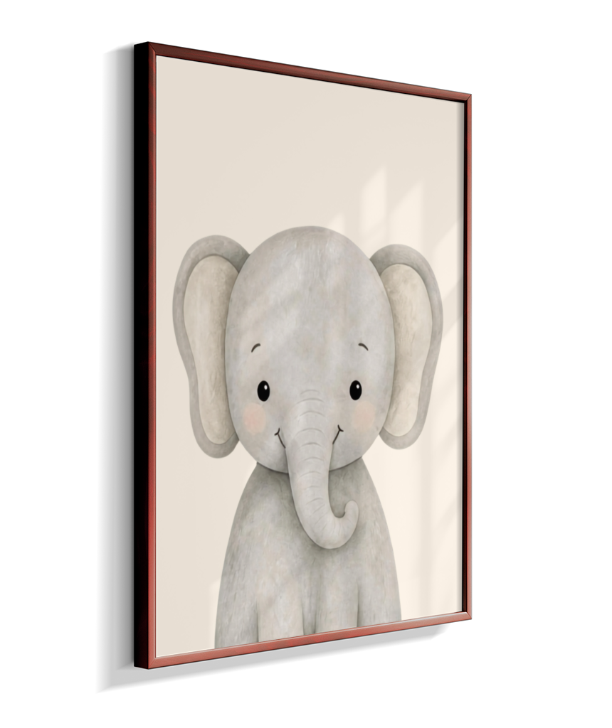Elefante perfil (fundo neutro)