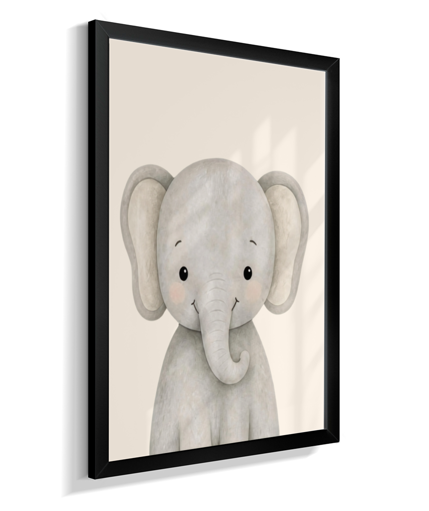 Elefante perfil (fundo neutro)