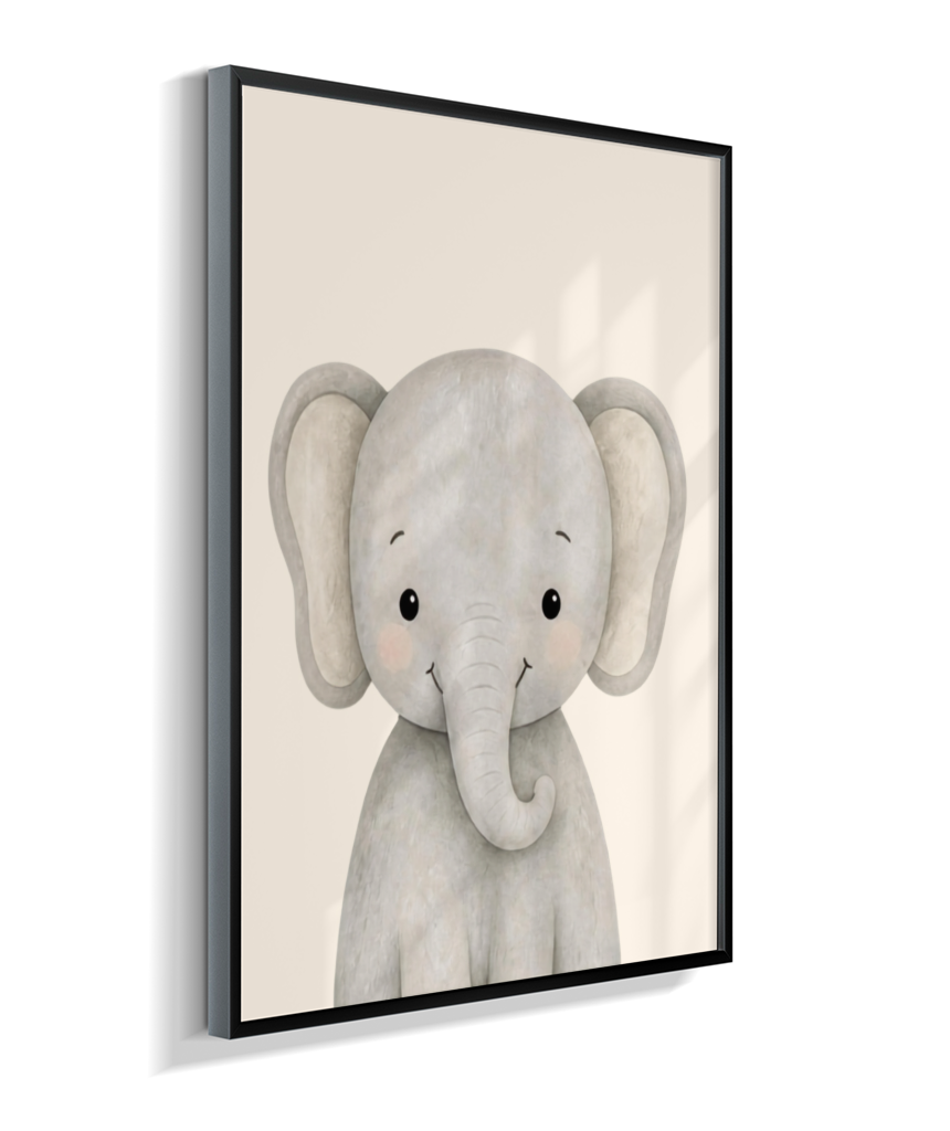 Elefante perfil (fundo neutro)