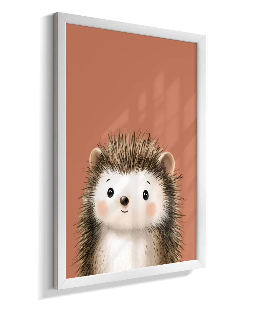 Porco espinho perfil (fundo rose)