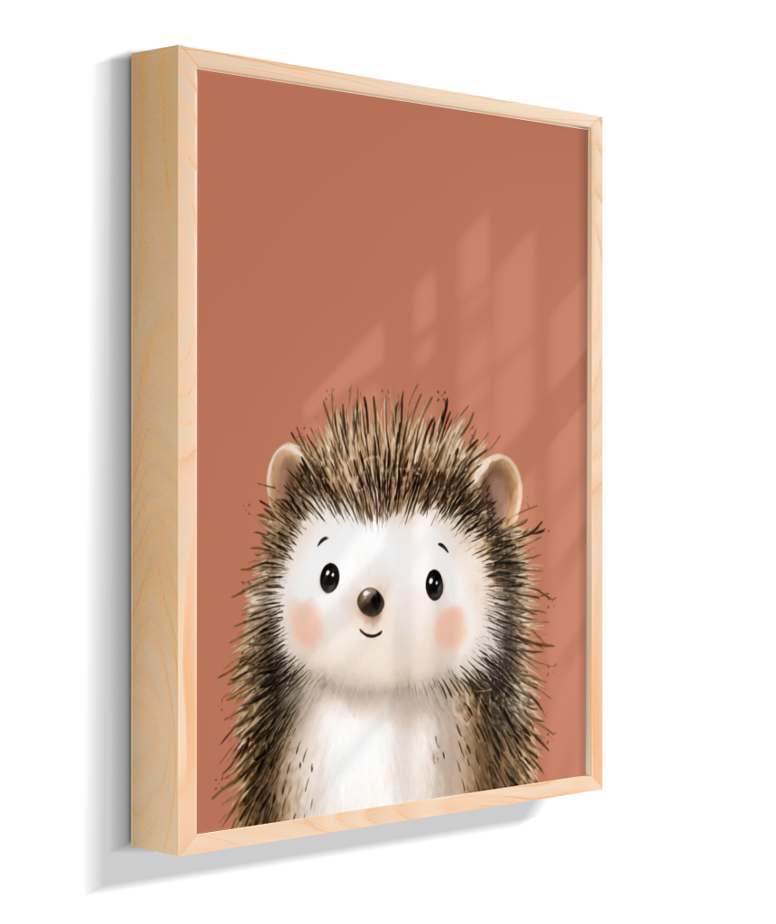 Porco espinho perfil (fundo rose)