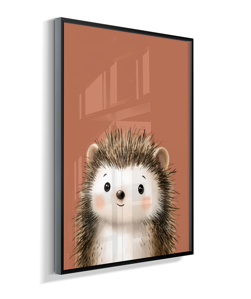 Porco espinho perfil (fundo rose)