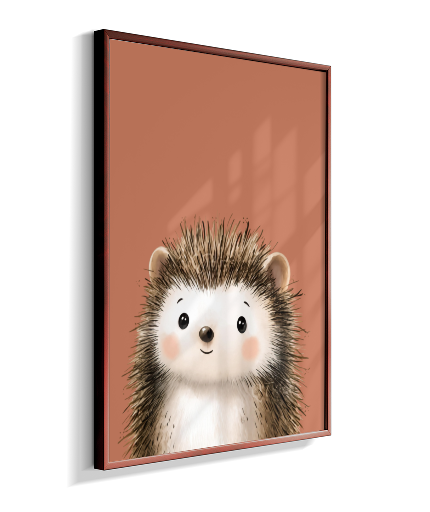 Porco espinho perfil (fundo rose)
