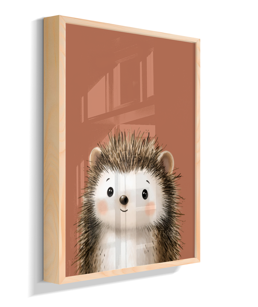 Porco espinho perfil (fundo rose)