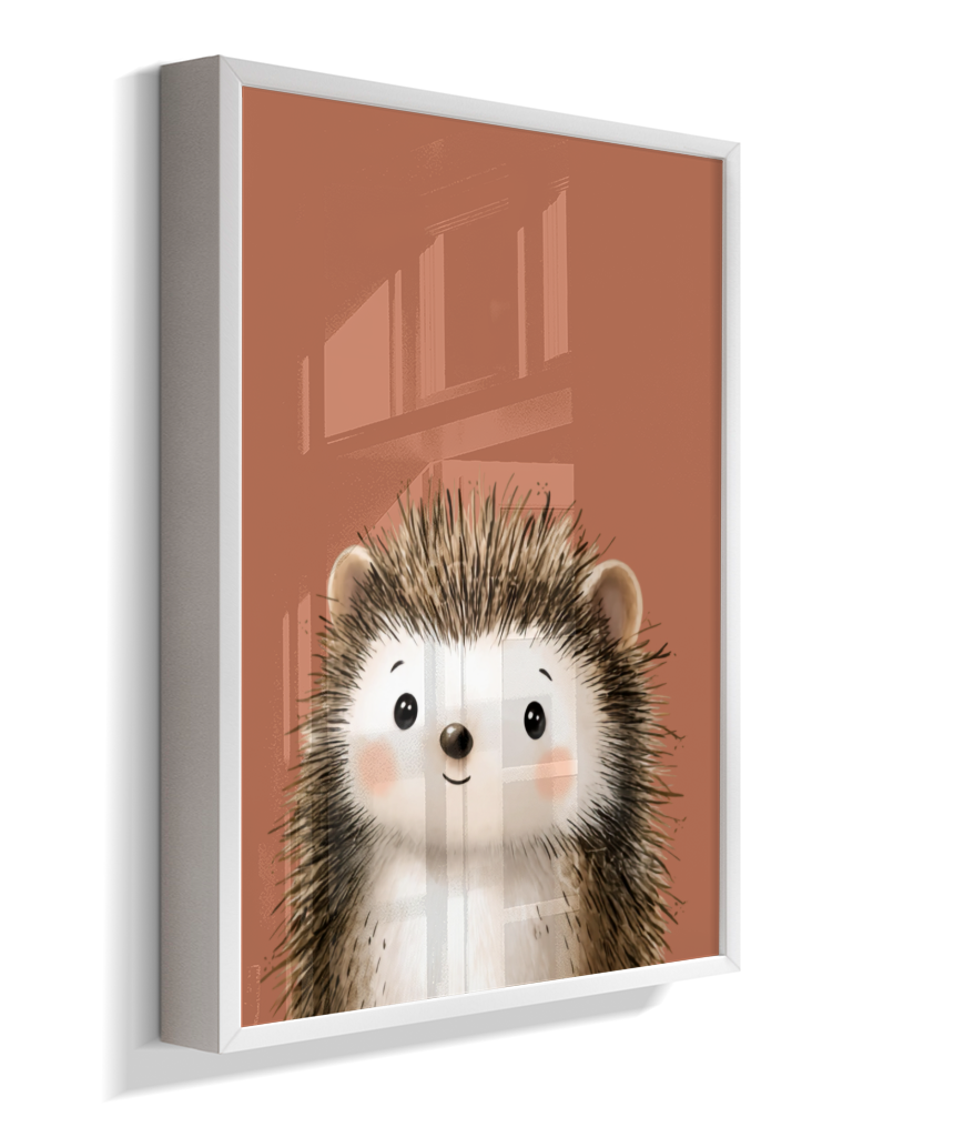 Porco espinho perfil (fundo rose)