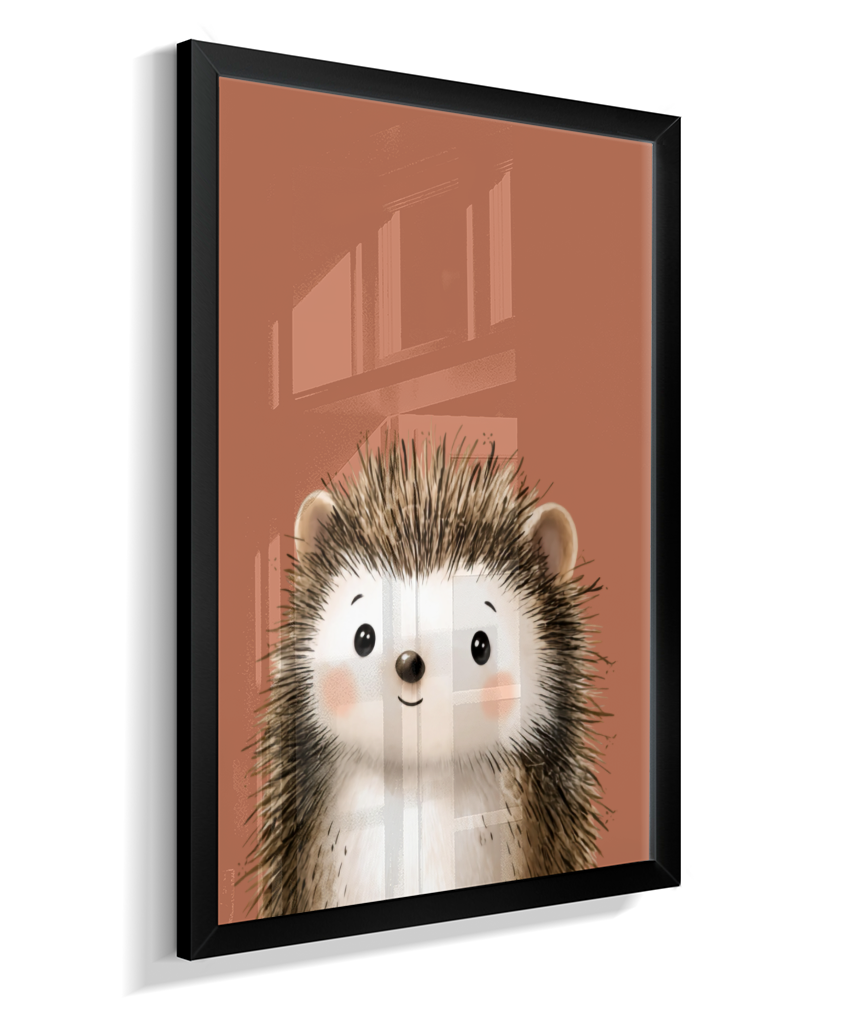 Porco espinho perfil (fundo rose)