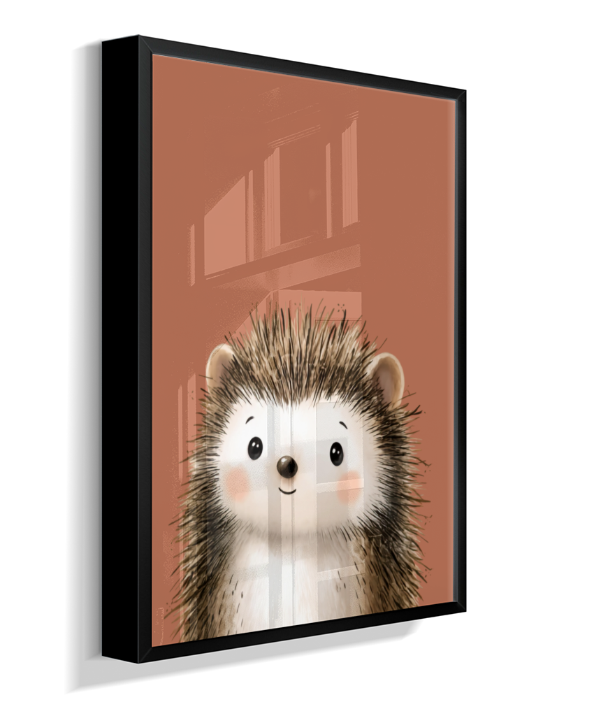 Porco espinho perfil (fundo rose)