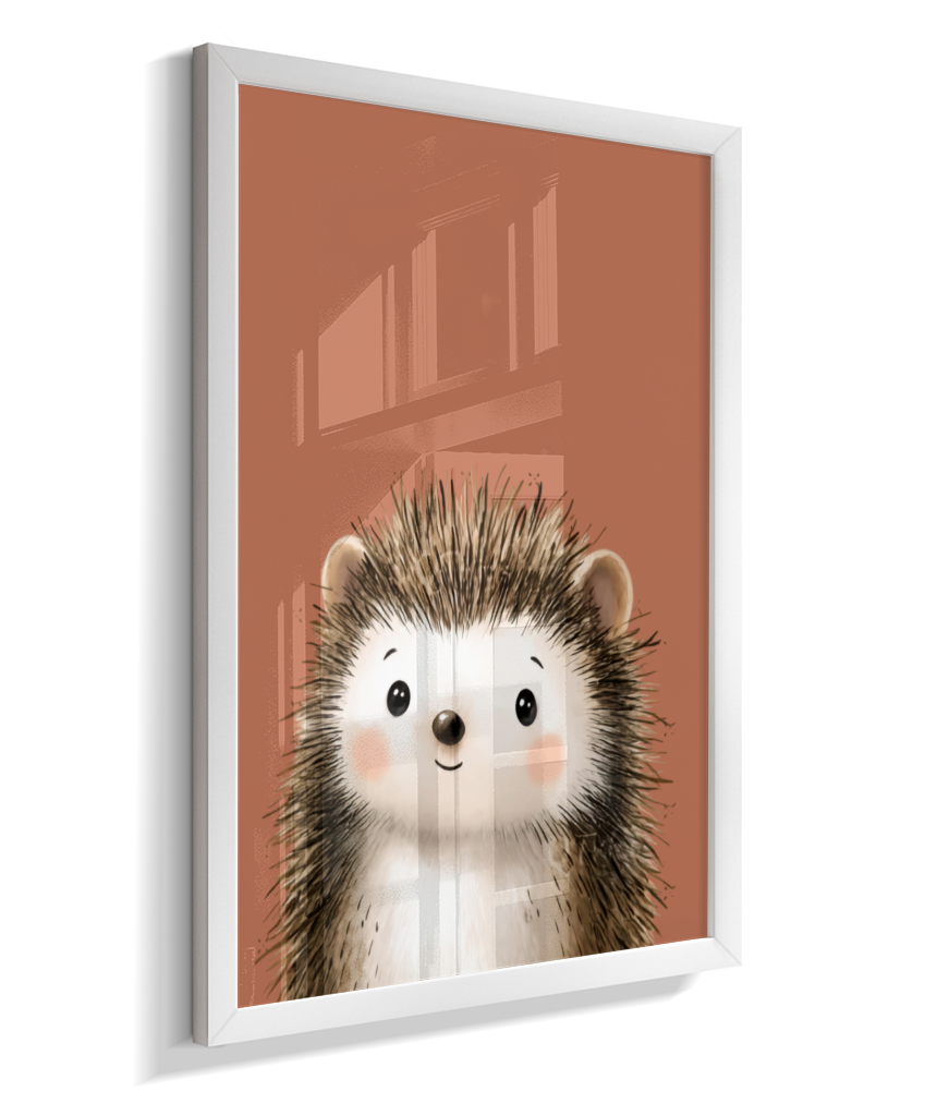 Porco espinho perfil (fundo rose)