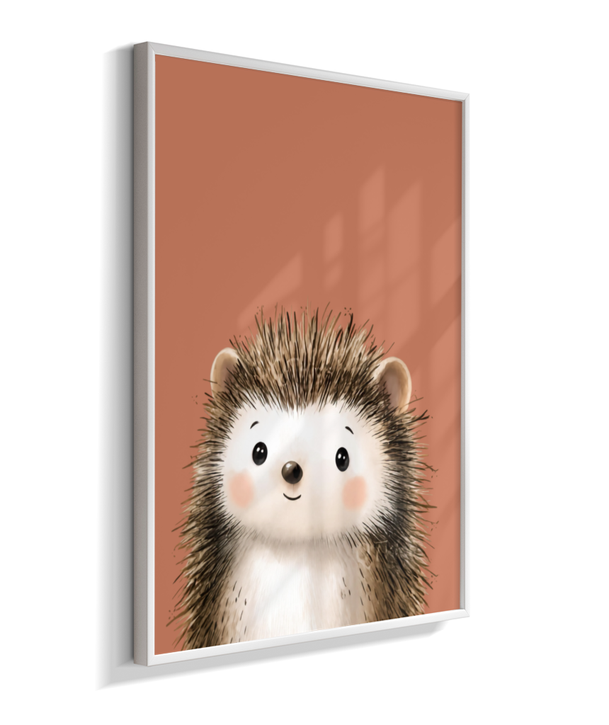 Porco espinho perfil (fundo rose)